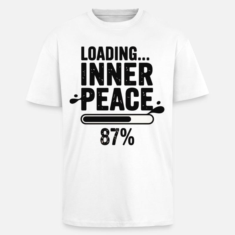 Ładowanie Inner Peace 87 procent - Gruba Koszulka Oversize - biały