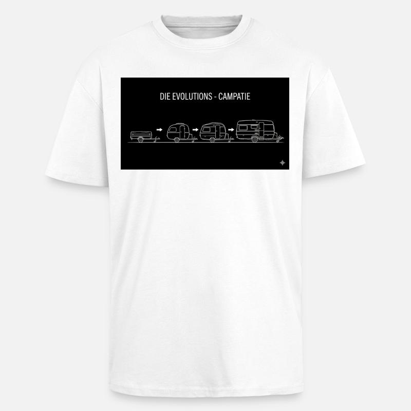 Les évolutions campatie - T-shirt unisexe oversize épais - blanc