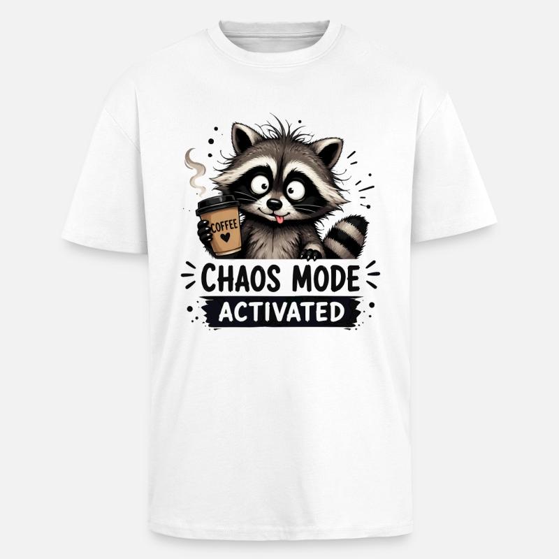 Mayhem Mode Enabled - Unisex Oversized Heavyweight T-shirt - white