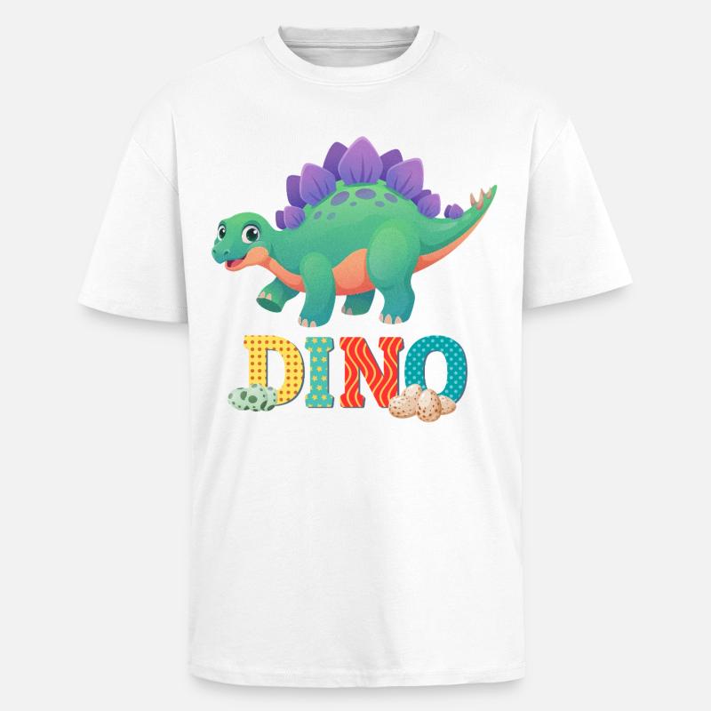 dino - T-shirt unisexe oversize épais - blanc