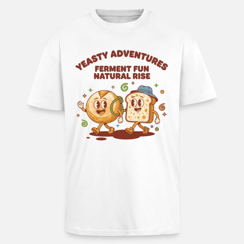 Sauerteigbrot Backbäcker Sauerteigstarter - Oversized Heavyweight Unisex T-Shirt - Weiß