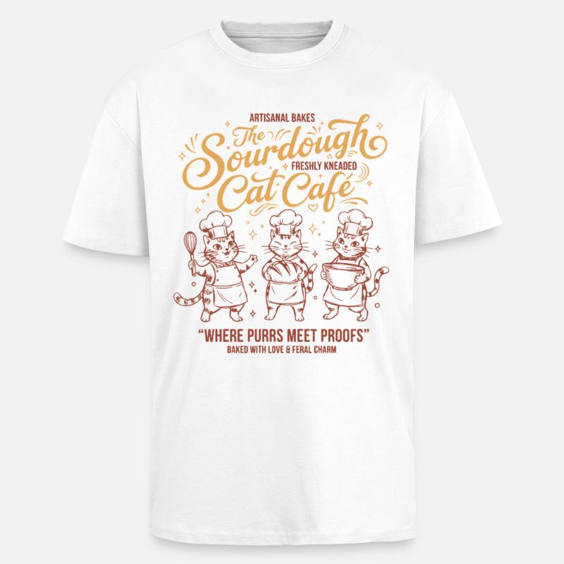 Sauerteigbrot Backbäcker Sauerteigstarter - Oversized Heavyweight Unisex T-Shirt - Weiß