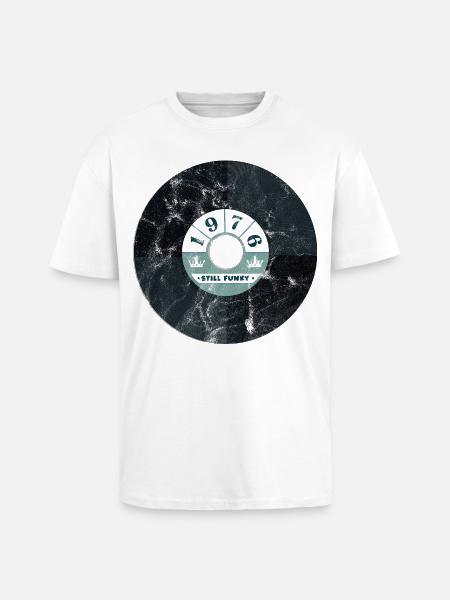 Millésime 1976 - T-shirt unisexe oversize épais - blanc