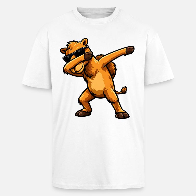 Dabbing Camel - Unisex Oversized Heavyweight T-shirt - white