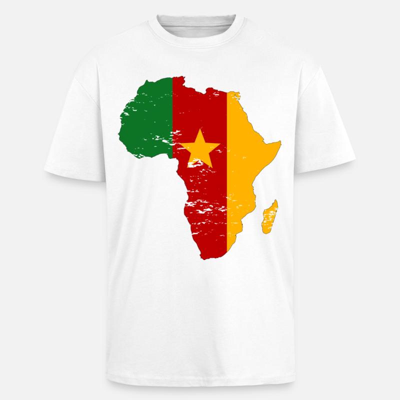 Drapeau du Sénégal Afrique utilisé - T-shirt unisexe oversize épais - blanc