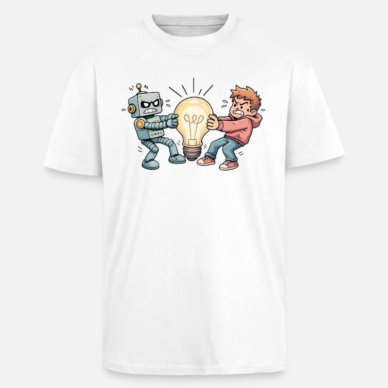 WhosIdea - Unisex Oversized Heavyweight T-shirt - white