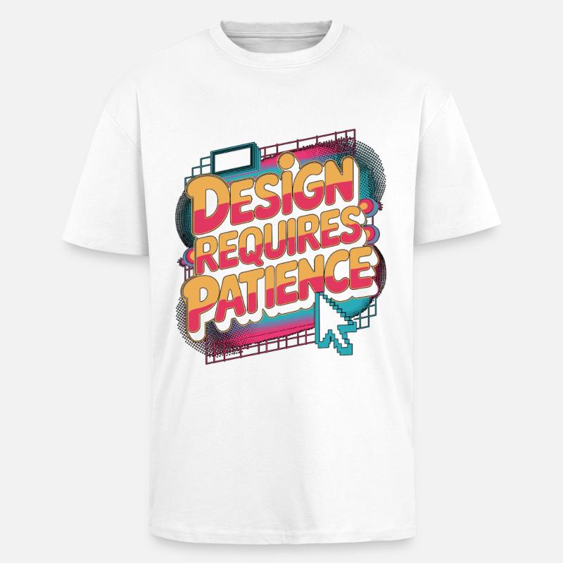 Graphic Designer Design Requires Visual Artist - Oversized Heavyweight Unisex T-Shirt - Weiß