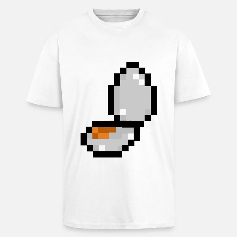 Pixel-Ei - Oversized Heavyweight Unisex T-Shirt - Weiß