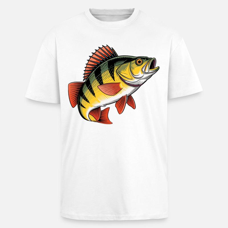 Springender Barsch - Oversized Heavyweight Unisex T-Shirt - Weiß