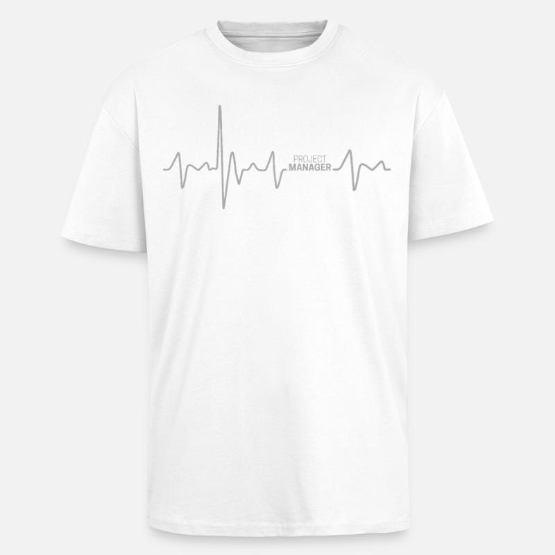 Project Manager Herzschlag Projectmanager Design - Oversized Heavyweight Unisex T-Shirt - Weiß