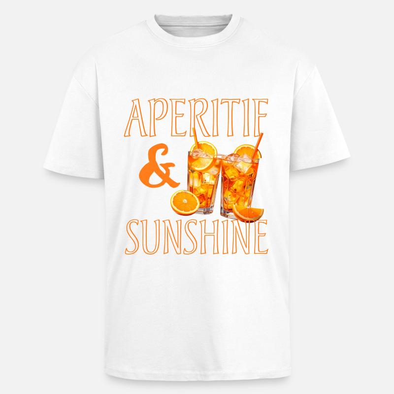 Apéritif & Rayon de soleil - T-shirt unisexe oversize épais - blanc