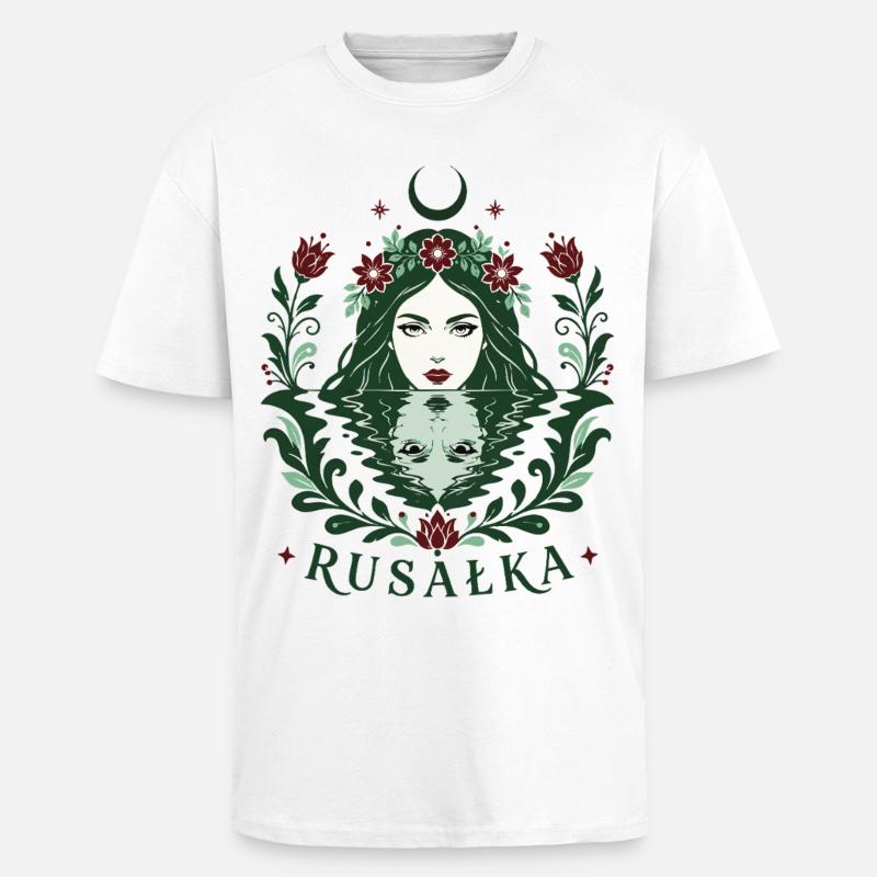 Esprit de l’eau Rusalka - T-shirt unisexe oversize épais - blanc