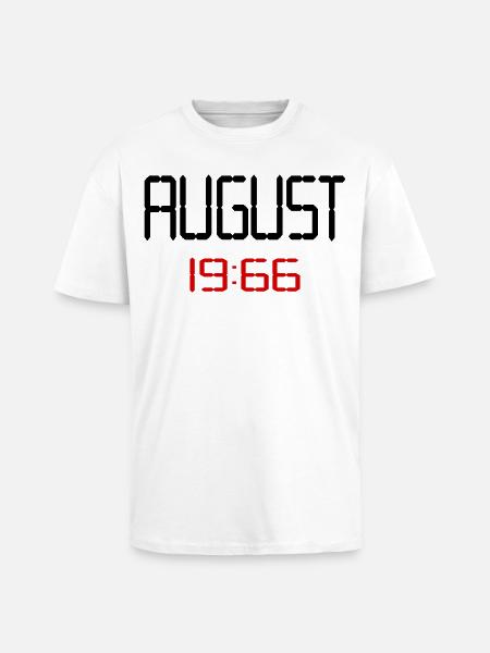 60th birthday August 1966 - Unisex Oversized Heavyweight T-shirt - white