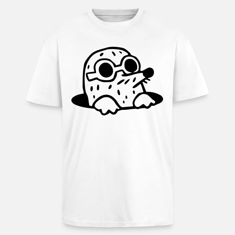 cool la Mole - T-shirt unisexe oversize épais - blanc