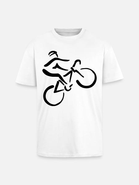 Bicycle riders - Unisex Oversized Heavyweight T-shirt - white