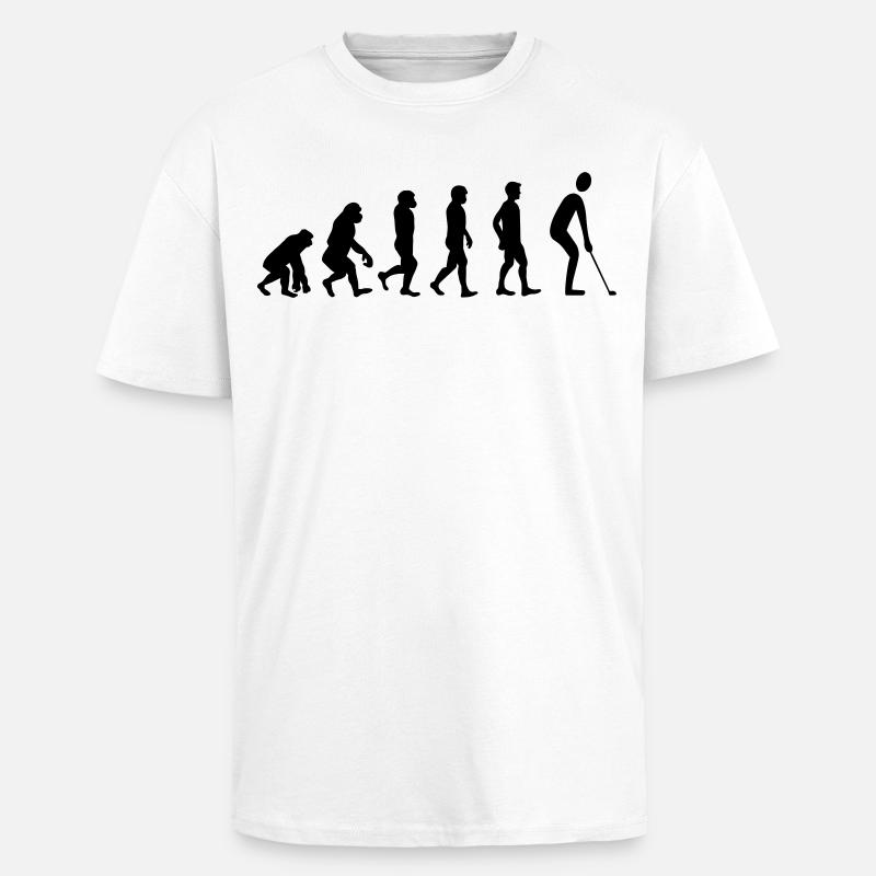 Golf de l’évolution - T-shirt unisexe oversize épais - blanc