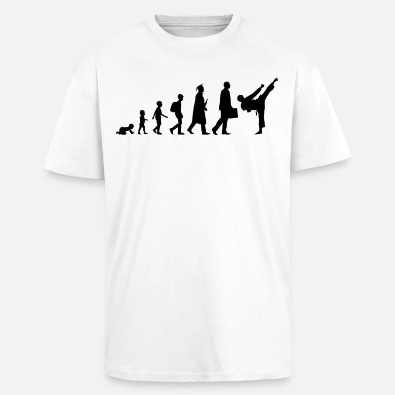 Entwicklung eines Karateka - Oversized Heavyweight Unisex T-Shirt - Weiß
