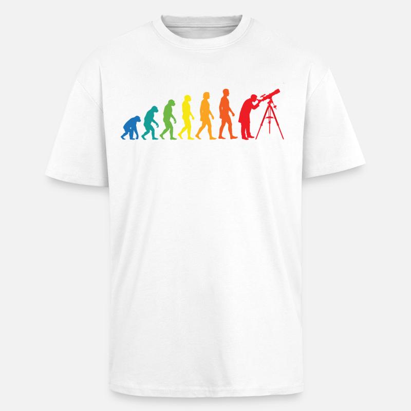 Evolution Astronomy – Space Telescope Design - Unisex Oversized Heavyweight T-shirt - white