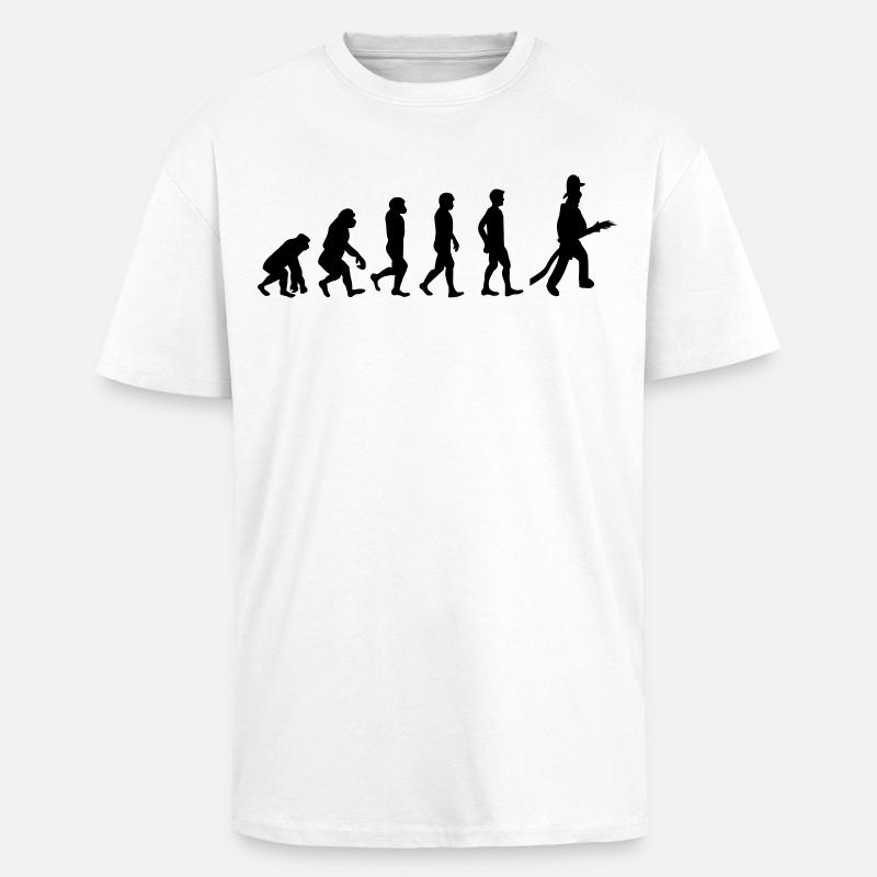 Feuerwehr Evolution - Oversized Heavyweight Unisex T-Shirt - Weiß