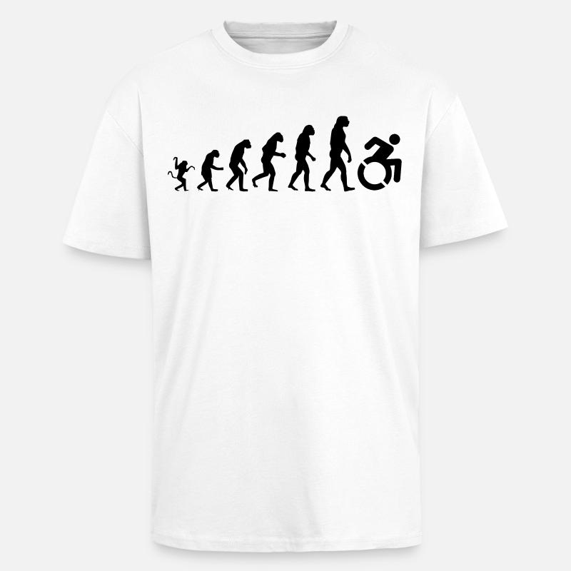 Évolution des fauteuils roulants * - T-shirt unisexe oversize épais - blanc