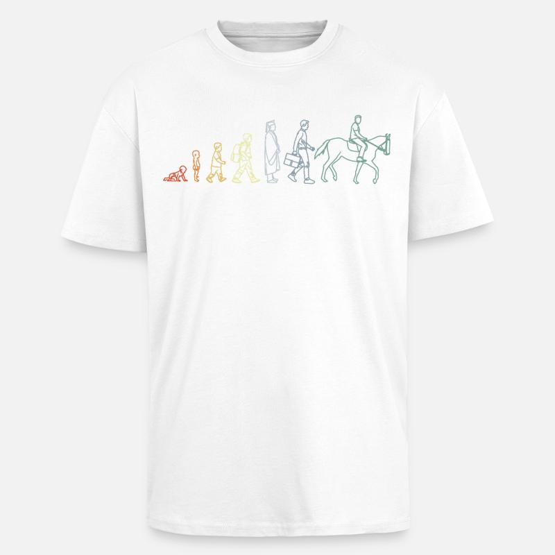 Equestrian Evolution - Unisex Oversized Heavyweight T-shirt - white