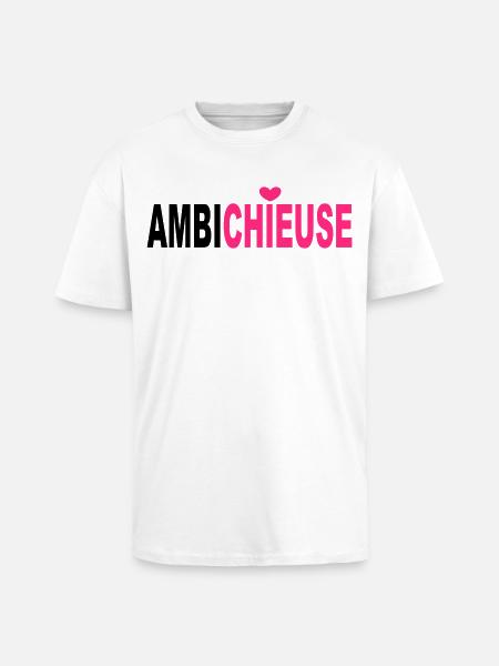 Ambichieuse - T-shirt unisexe oversize épais - blanc