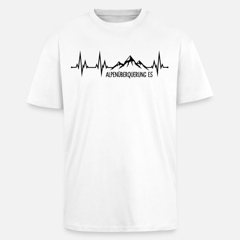 Alpenüberquerung E5 - Oversized Heavyweight Unisex T-Shirt - Weiß