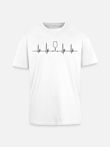 Heartbeat Nosing - Oversized Heavyweight Unisex T-Shirt - Weiß