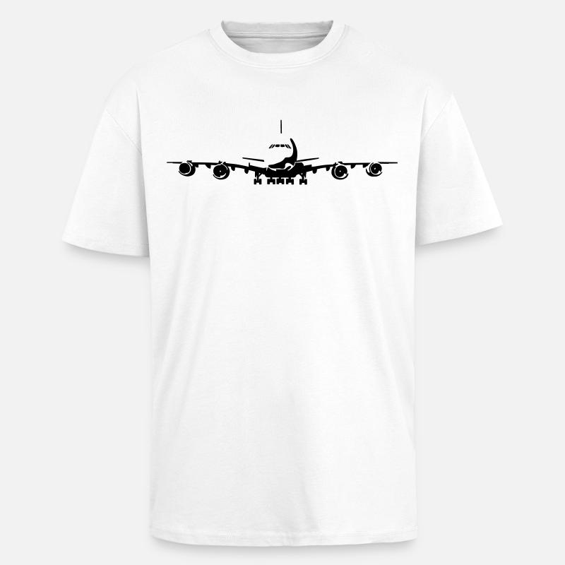 Passagierflugzeug - Oversized Heavyweight Unisex T-Shirt - Weiß