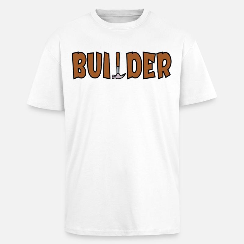Craftsman Dad Builder - Unisex Oversized Heavyweight T-shirt - white