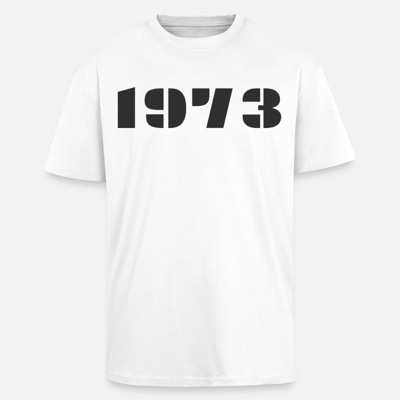 1973 - T-shirt unisexe oversize épais - blanc
