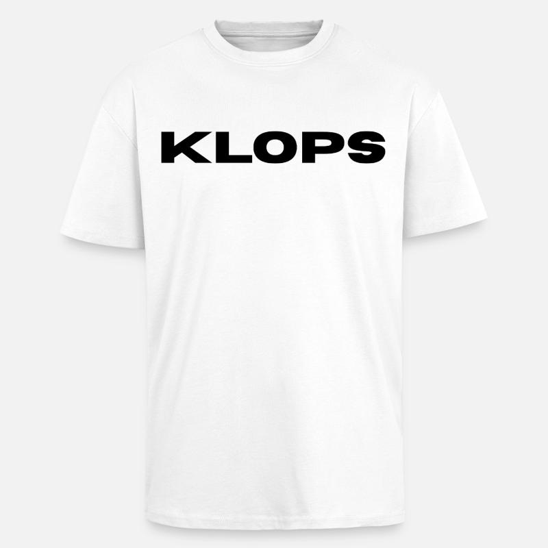 Klops - Hier ist der Name Programm - Oversized Heavyweight Unisex T-Shirt - Weiß