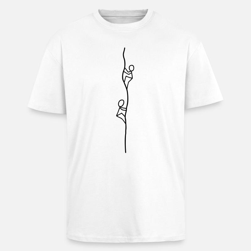 Zwei Kletterer - Oversized Heavyweight Unisex T-Shirt - Weiß