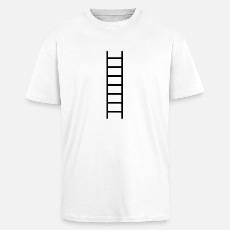 Ladder - T-shirt unisexe oversize épais - blanc