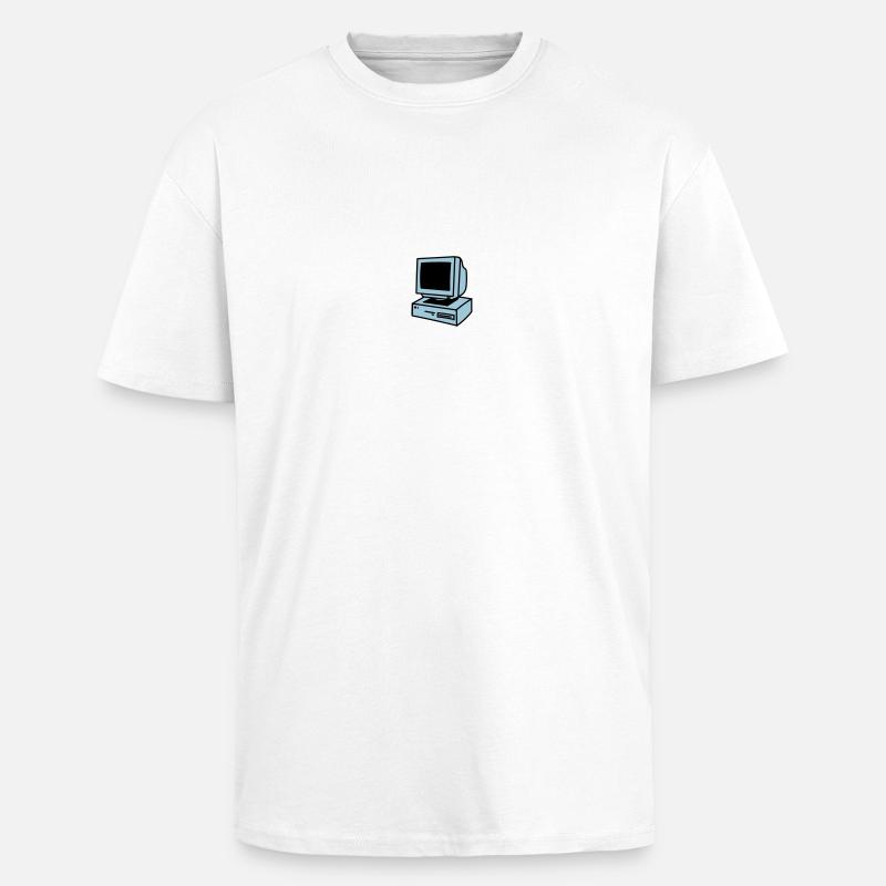 Computer - T-shirt unisexe oversize épais - blanc