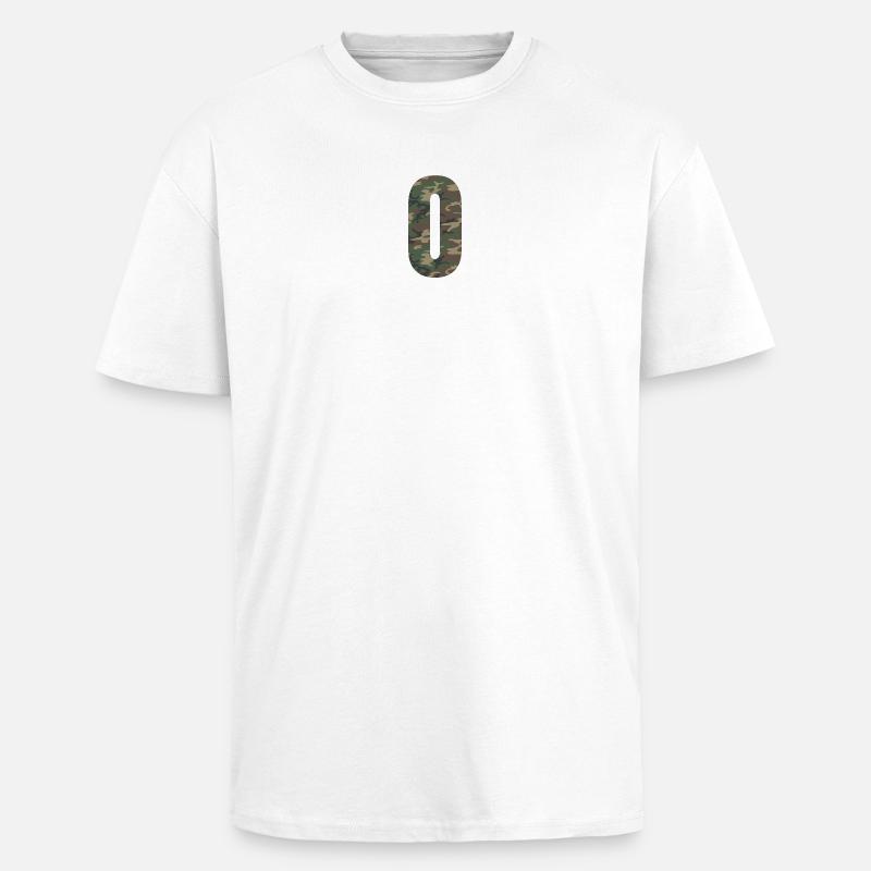 Harte Nummer 0 im Tarnmuster! - Oversized Heavyweight Unisex T-Shirt - Weiß