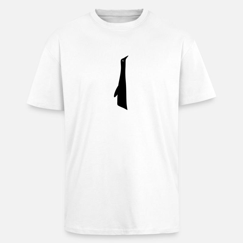 Penguin abstract - Unisex Oversized Heavyweight T-shirt - white