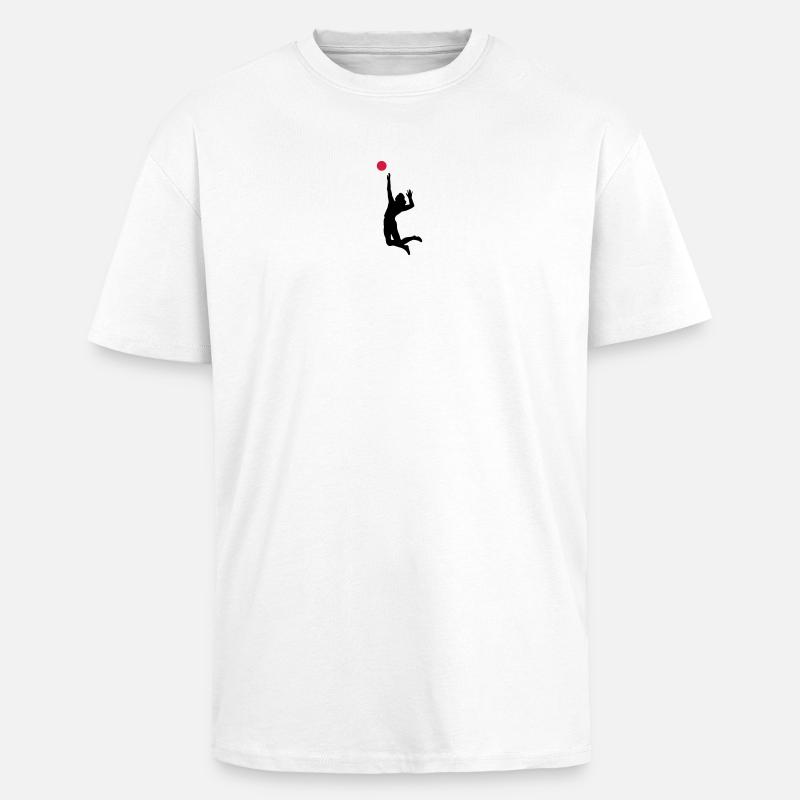 pallavolo - T-shirt unisex oversize pesante - bianco