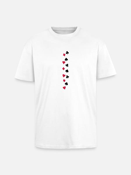 poker_symbole_f2 - Unisex Oversized Heavyweight T-shirt - white