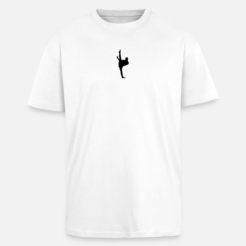 Karate oder Taekwondo High Kick - Oversized Heavyweight Unisex T-Shirt - Weiß