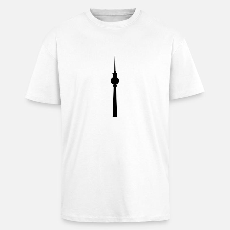 fernsehturm_2 - T-shirt unisexe oversize épais - blanc