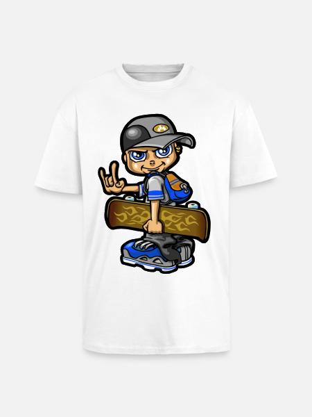 bboy and skate - Unisex Oversized Heavyweight T-shirt - white