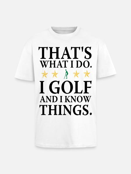 Ich do Golf - Unisex Oversized Heavyweight T-shirt - white