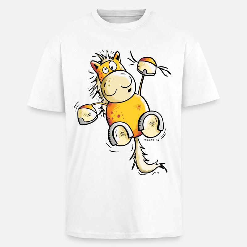 Fuchs Pferd hängt ab - Oversized Heavyweight Unisex T-Shirt - Weiß
