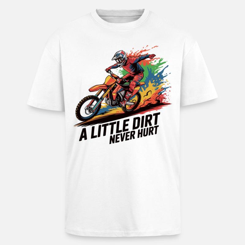 Motocross: Dirty passion - Unisex Oversized Heavyweight T-shirt - white