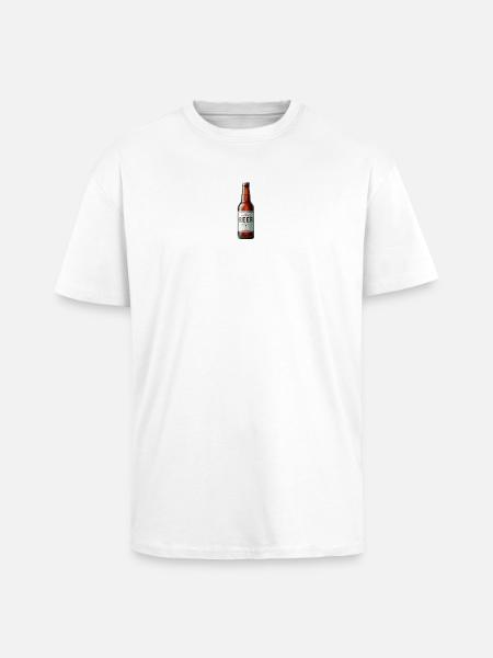 Bier - Oversized Heavyweight Unisex T-Shirt - Weiß