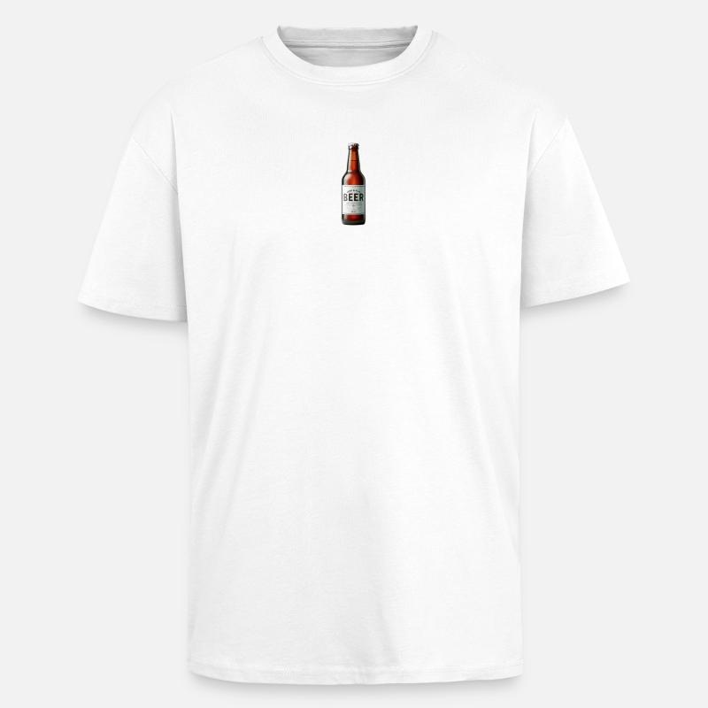 Bier - Oversized Heavyweight Unisex T-Shirt - Weiß
