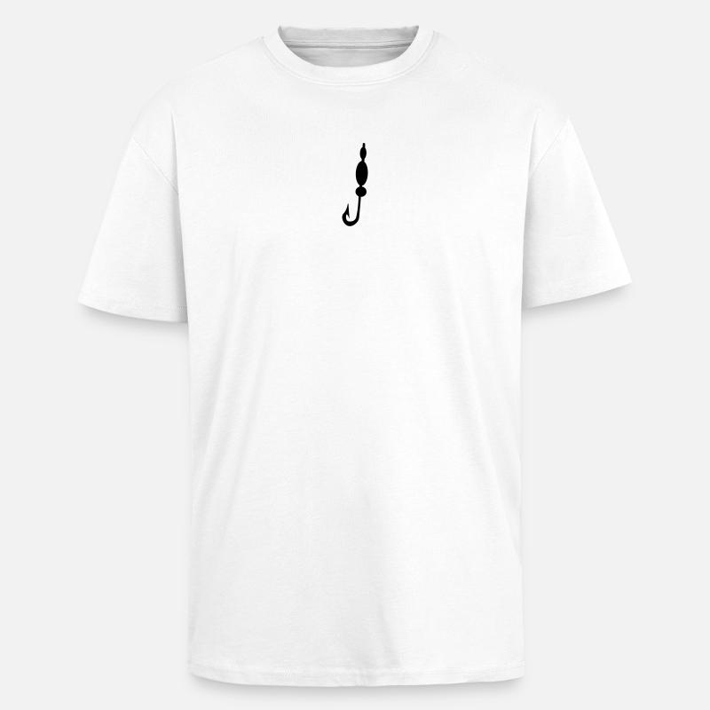 Fishhook - Unisex Oversized Heavyweight T-shirt - white