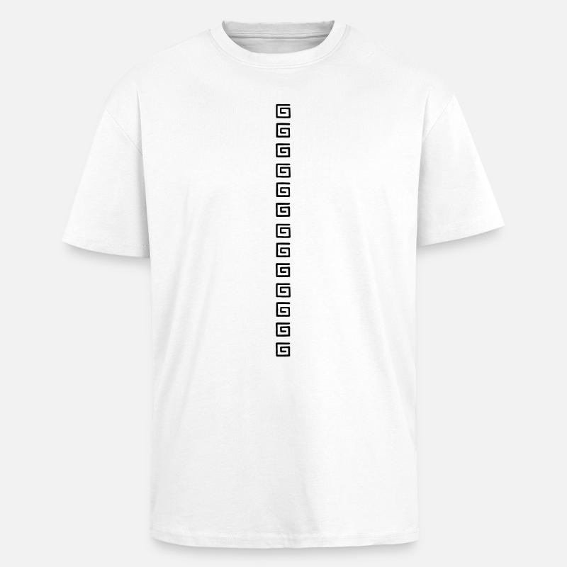 Square spiral pattern - Unisex Oversized Heavyweight T-shirt - white