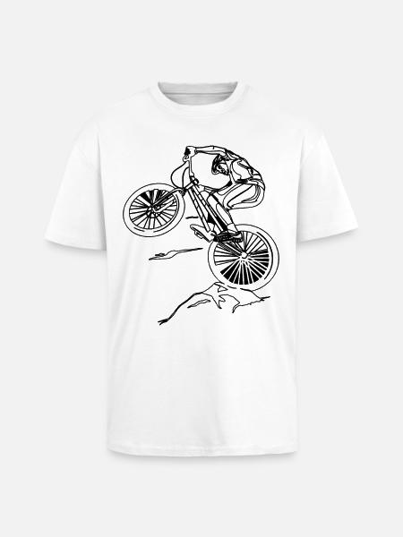 Freeride Trial Vélo Cyclisme - T-shirt unisexe oversize épais - blanc